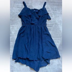 Lavender Brand Girls Size 10 Blue Dress With Zip Closure And Tie Back NWOT